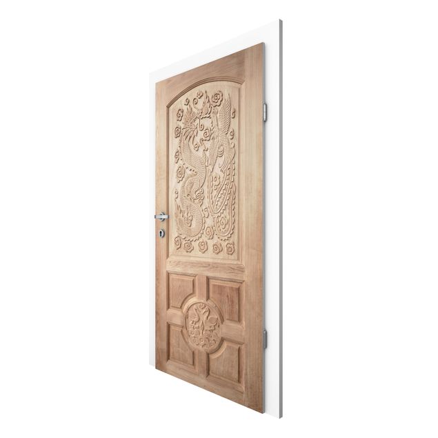 Door wallpaper - Carved Asian Wooden Door From Thailand