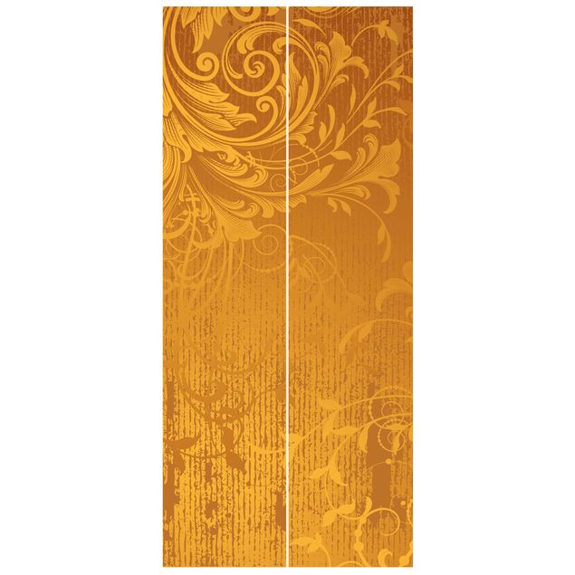 Door wallpaper - Golden Flora