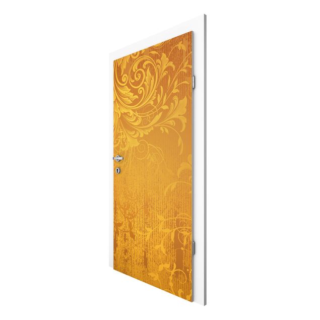 Door wallpaper - Golden Flora