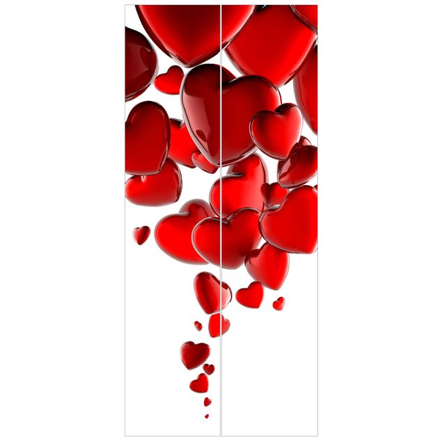 Door wallpaper - Heart Balloons