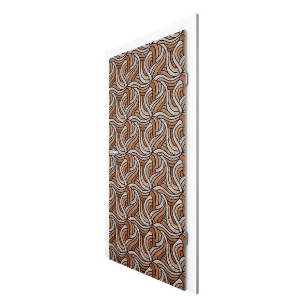 Door wallpaper - Woodcut In Brown