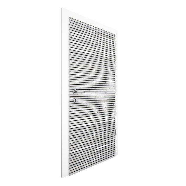 Wallpapers Wooden Wall With Narrow Strips Black And White