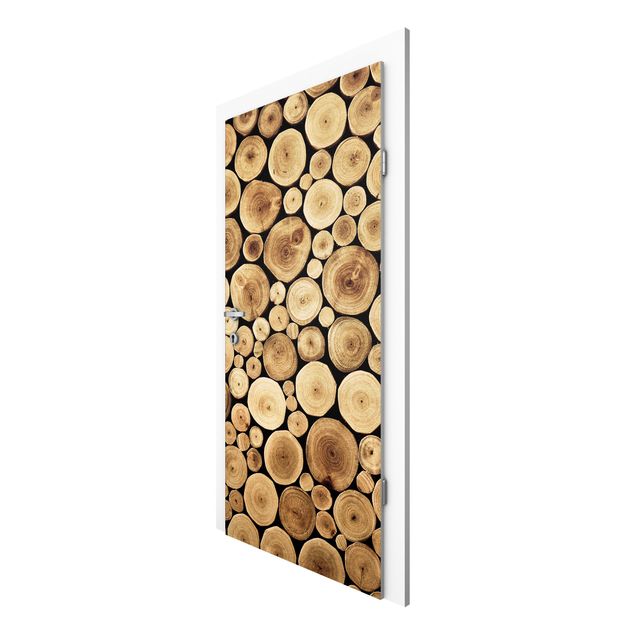 Door wallpaper - Homey Firewood