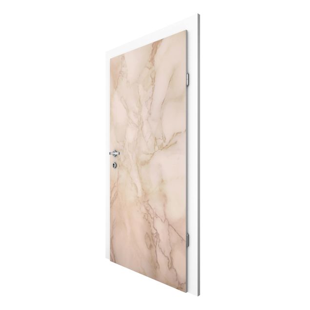 Door wallpaper - Marble Look Grey Brown