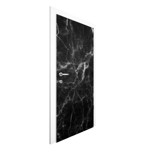 Door wallpaper - Nero Carrara