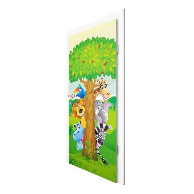 Door wallpaper - No.BF1 Jungle Animals