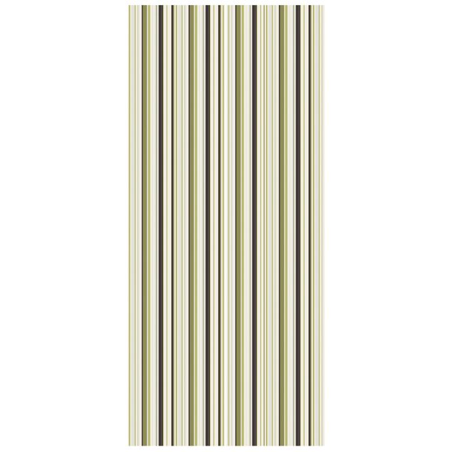 Door wallpaper - Stripe Pattern Green Tones
