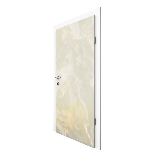 Door wallpaper - Onyx Marble Cream
