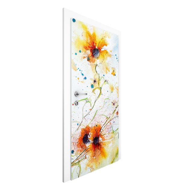 Wallpapers Painted Flowers