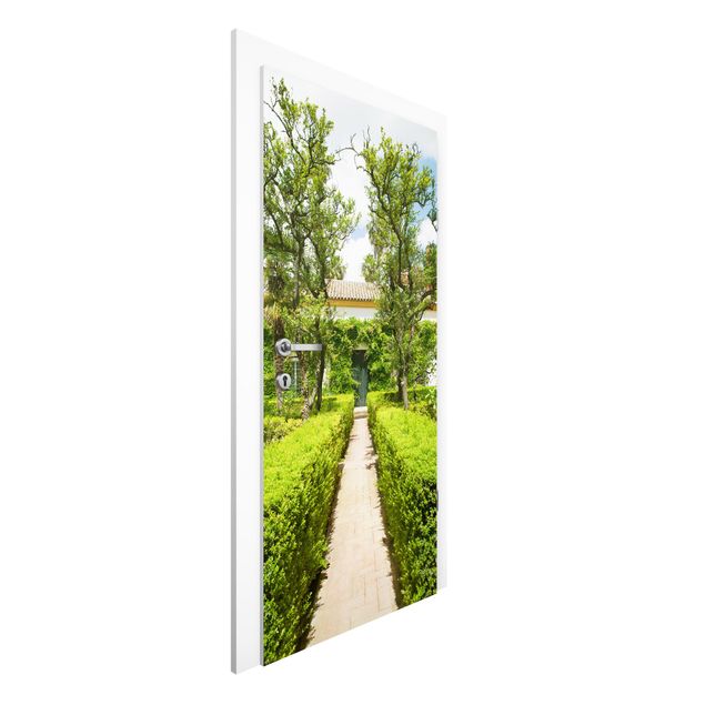 Door wallpaper - Palace Garden In Seville
