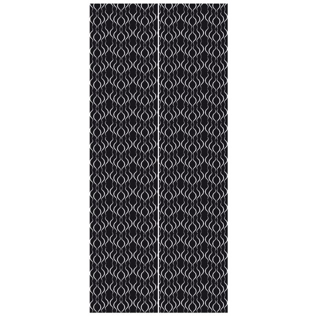 Door wallpaper - Dot Pattern In Black