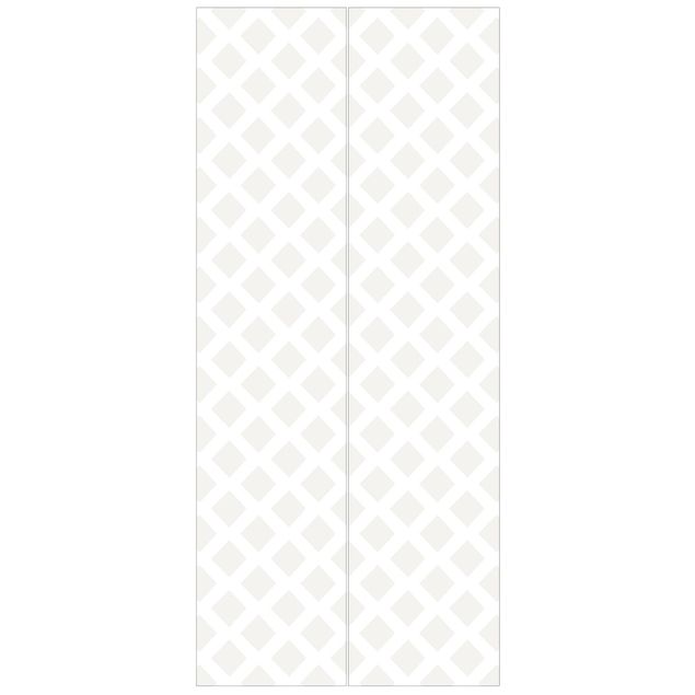 Door wallpaper - Diamond Grid Light Beige