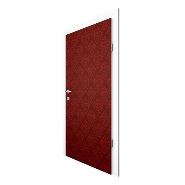 Door wallpaper - Red French Baroque