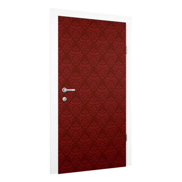 Door wallpaper - Red French Baroque
