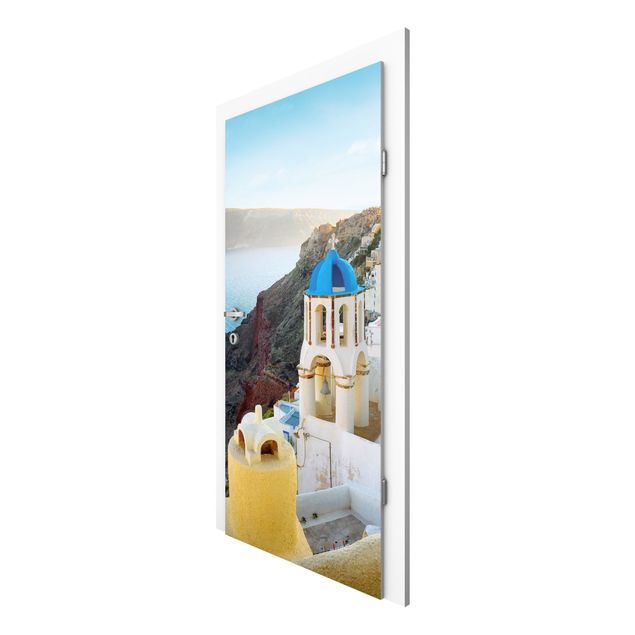 Door wallpaper - Santorini
