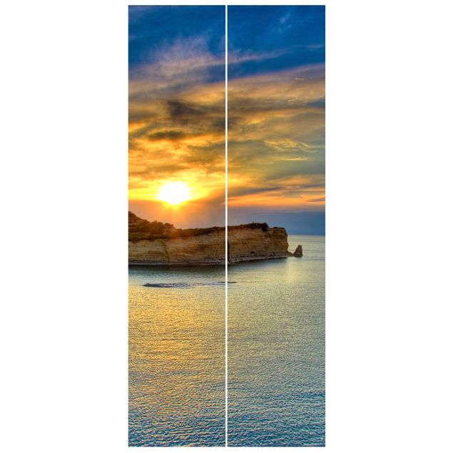 Door wallpaper - Sunset Over Corfu