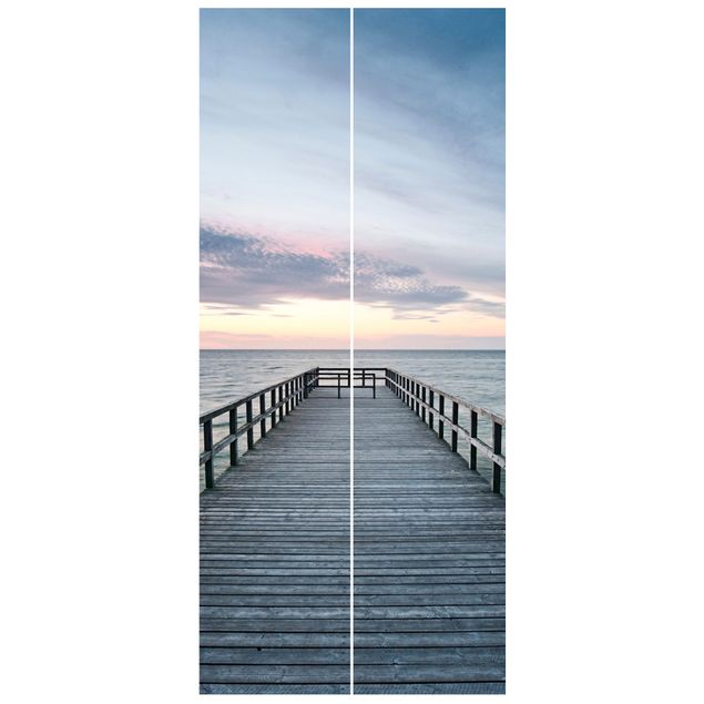 Door wallpaper - Landing Bridge Boardwalk