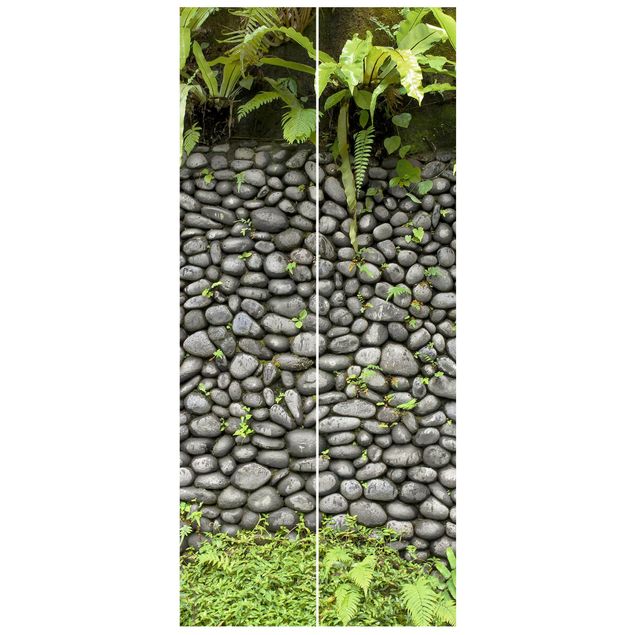 Door wallpaper - Stone Wall With Plants