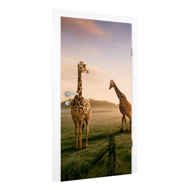 Door wallpaper - Surreal Giraffes