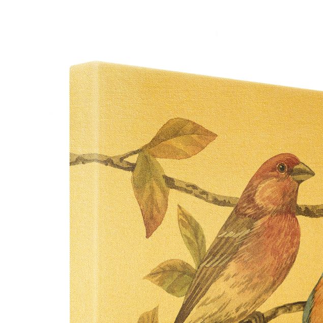 Print on canvas - Birds And Berries Set I