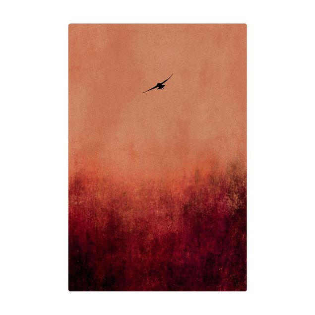 Cork mat - Bird In Sunset - Portrait format 2:3