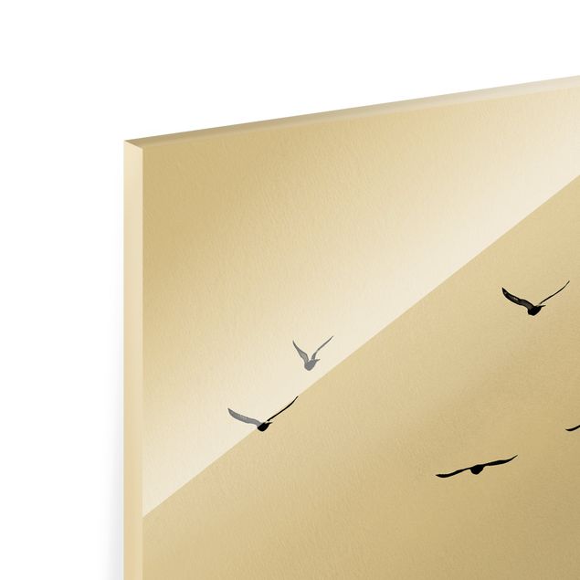 Glass print - Birds Migrating South - Square