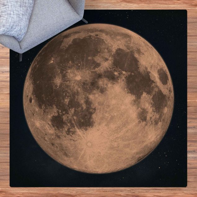 contemporary rugs Full Moon In Starry Skies