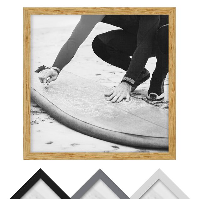 Framed poster - Waxing The Board