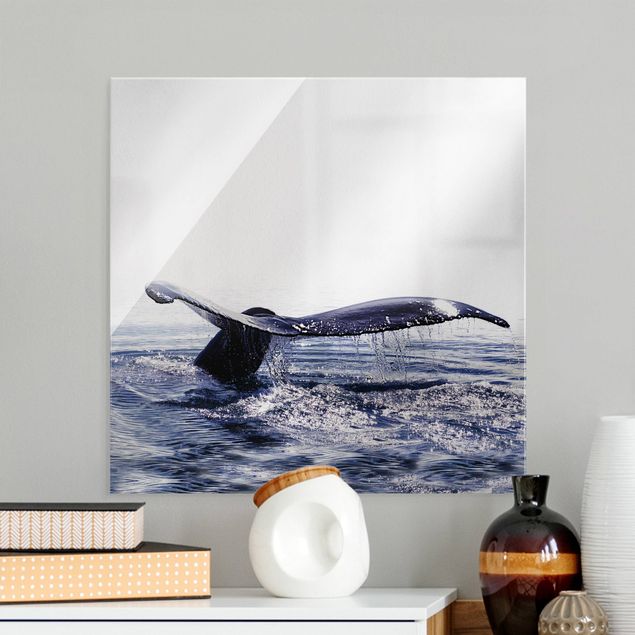 Glass print - Whale Song On Iceland