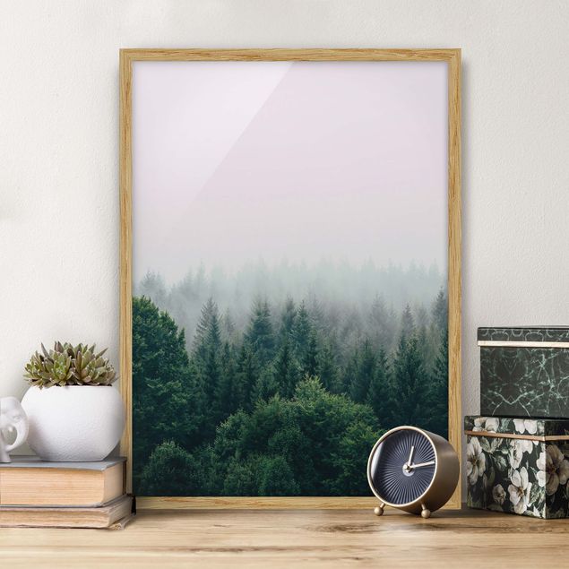 Framed poster - Foggy Forest Twilight