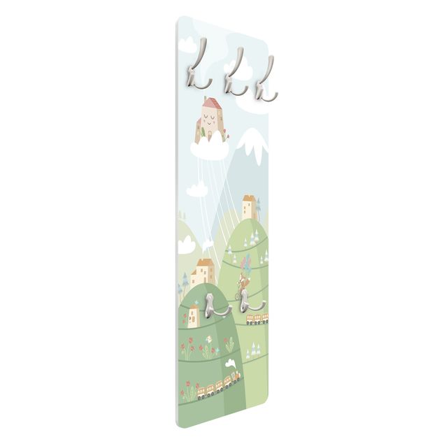 Coat rack kids - Forest With Houses And Railways