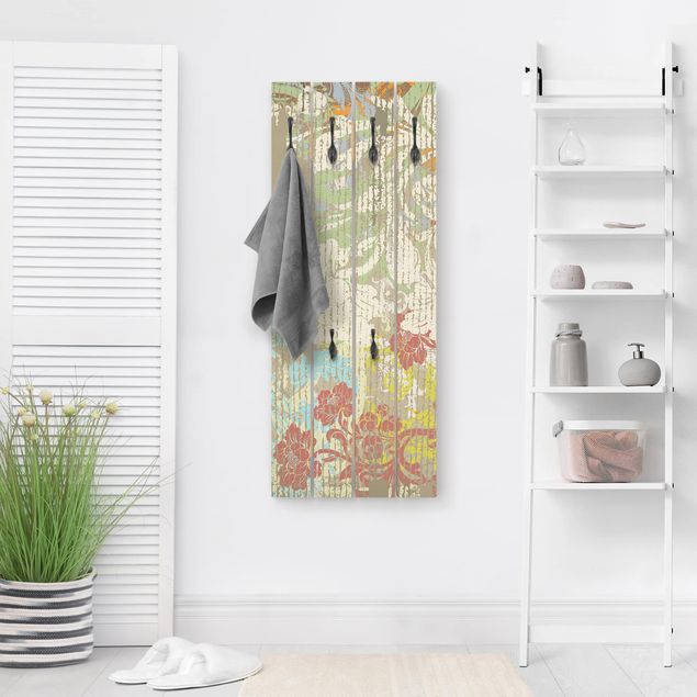 Wooden coat rack - Flowers Of Past Time