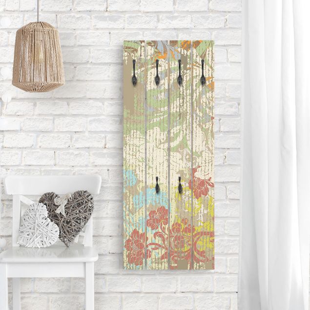 Wooden coat rack - Flowers Of Past Time