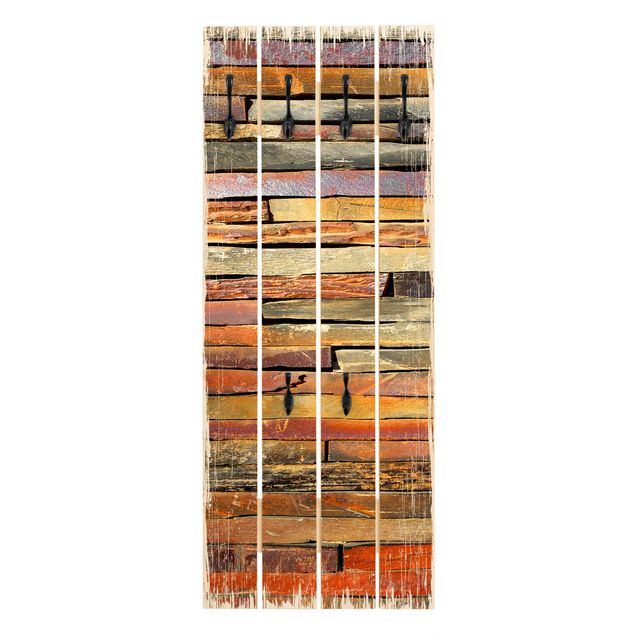 Wooden coat rack - Stack of Planks