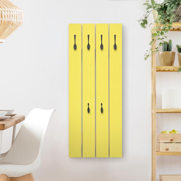 Wooden coat rack - Colour Lemon Yellow
