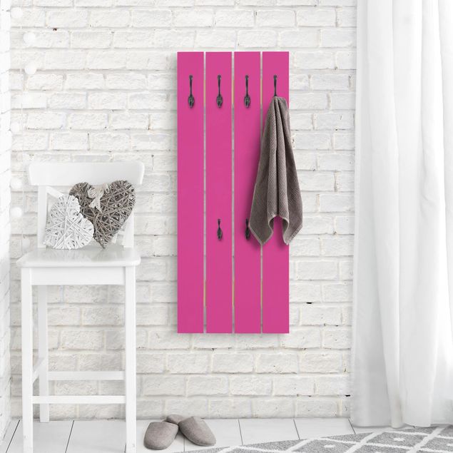 Wooden coat rack - Colour Pink