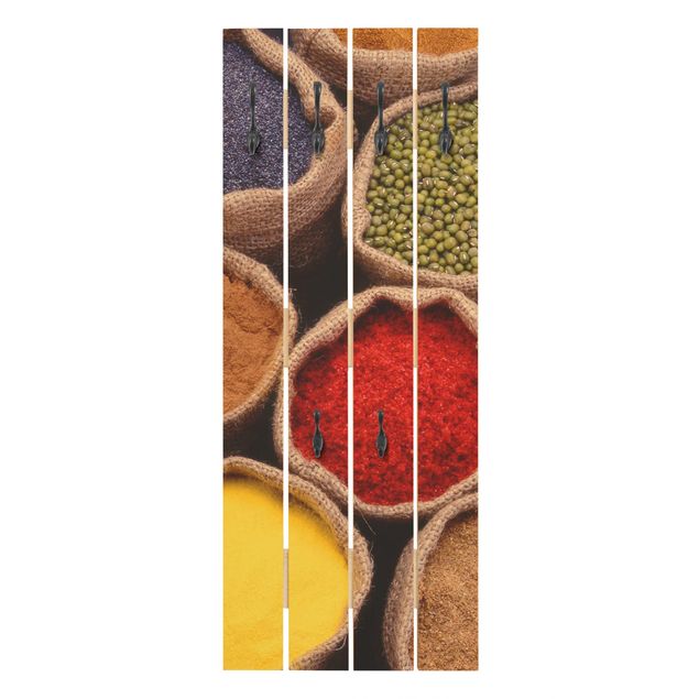 Wooden coat rack - Colourful Spices