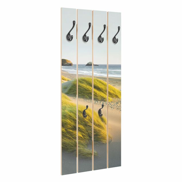 Wooden coat rack - Dunes And Grasses At The Sea
