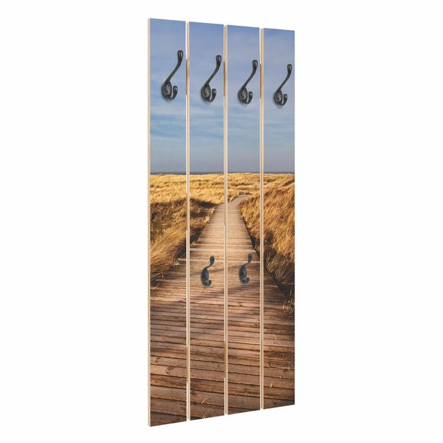 Wooden coat rack - Dune Path On Sylt