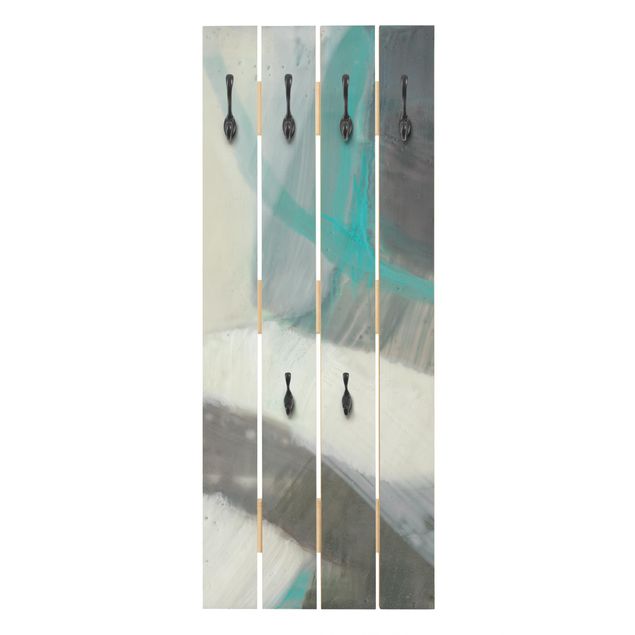 Wooden coat rack - Fangs With Turquoise III