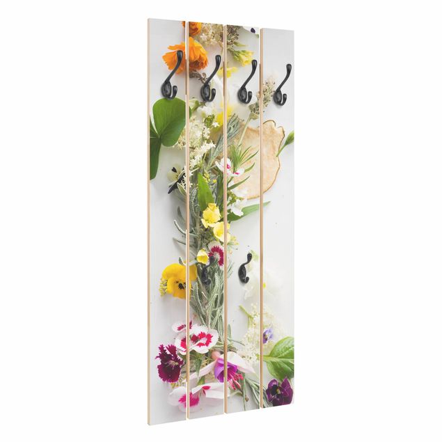 Wooden coat rack - Fresh Herbs With Edible Flowers