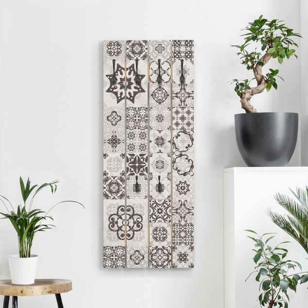 Wooden coat rack - Ceramic Tiles Agadir Grey