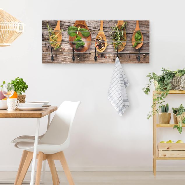 Wooden coat rack - Herbs And Spices