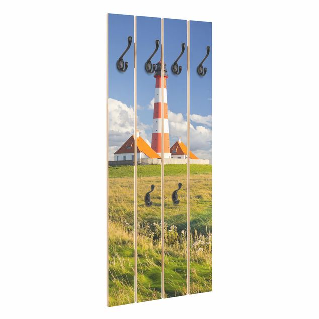 Wooden coat rack - Lighthouse In Schleswig-Holstein