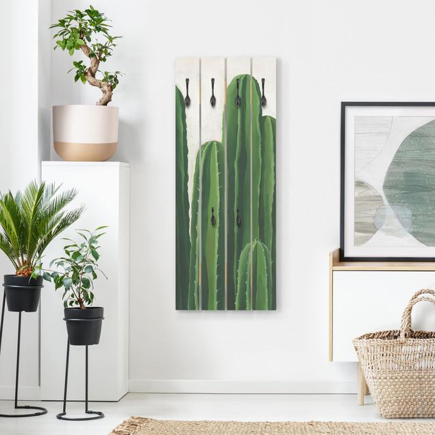 Wooden coat rack - Favorite Plants - Cactus