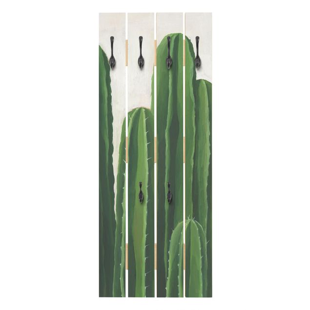 Wooden coat rack - Favorite Plants - Cactus