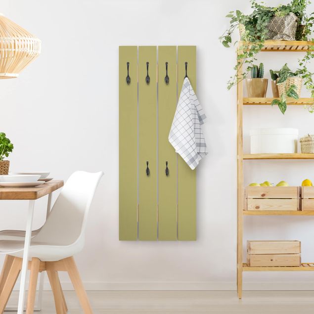 Wooden coat rack - Lime Green Bamboo