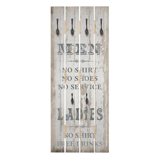 Wooden coat rack - No.RS181 Men and Ladies