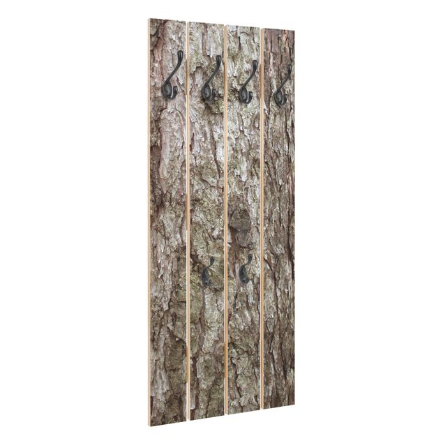 Wooden coat rack - No.YK17 Birch Bark