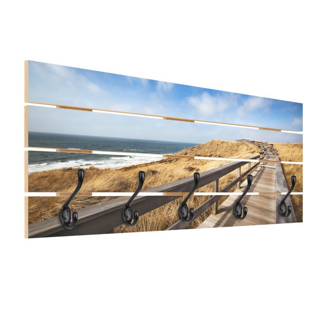 Wooden coat rack - Stroll At The North Sea